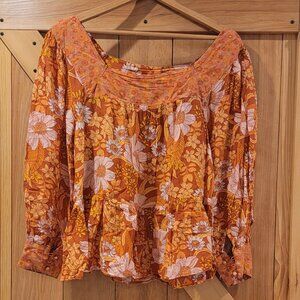 American Eagle Flower Blouse - Sz. Large